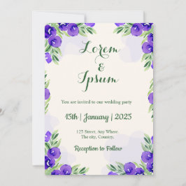 Golden Color Simple bruiloft Kaart