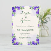 Golden Color Simple bruiloft Kaart (Staand voorkant)