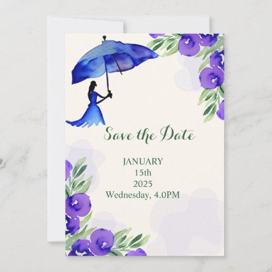 Golden Color Simple bruiloft Kaart (Achterkant)