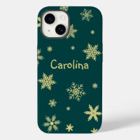 Golden Color Snowflakes naam blauwgroen