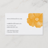 Golden Color Waterverf Flower Visitekaartjes (Achterkant)