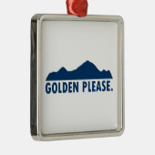 Golden Colorado Alsjeblieft Metalen Ornament (Rechts)