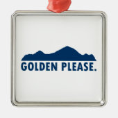 Golden Colorado Alsjeblieft Metalen Ornament (Voorkant)