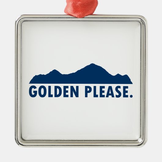 Golden Colorado Alsjeblieft Metalen Ornament (Voorkant)