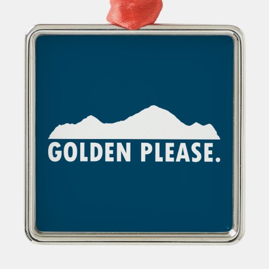 Golden Colorado Alsjeblieft Metalen Ornament (Voorkant)