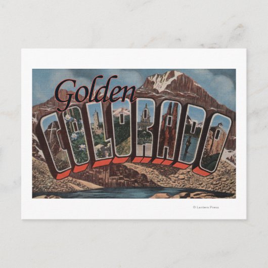 Golden, Colorado - grote letterscènes Briefkaart (Voorkant)