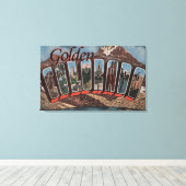 Golden, Colorado - grote letterscènes Canvas Afdruk (Insitu (Houten vloer))