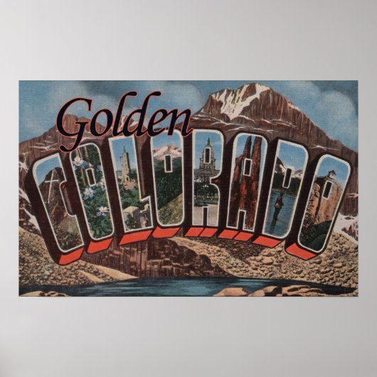 Golden, Colorado - grote letterscènes Poster (Voorkant)