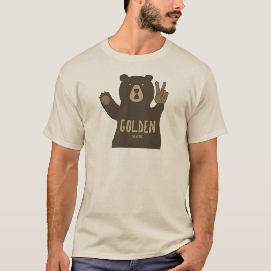 Golden Colorado Peace Bear T-shirt (Voorkant)