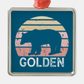 Golden Colorado Retro Bear Metalen Ornament (Voorkant)