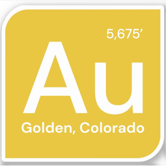 Golden, Colorado Sticker - AU Sticker (Voorkant)