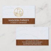 Golden Commercial Building Logo Visitekaartje (Voorkant / Achterkant)