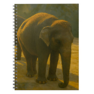 Golden Companions - Olifantentrio in warm licht Notitieboek