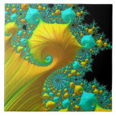 Golden Cone Ceramic Tile Design Tegeltje (Voorkant)