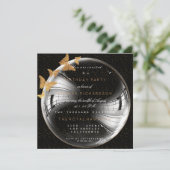 Golden Confetti Butterfly Birthday Bachelorette Kaart (Staand voorkant)