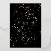 Golden Confetti Champagne Cheers Engagement Party Folie Uitnodiging (Achterkant)