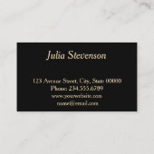 Golden confetti, elegant, glanzend visitekaartje (Achterkant)