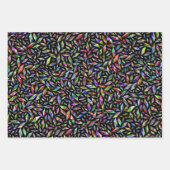 Golden Confetti en multikleuren Pareltjes Inpakpapier Vel (Voorkant 3)