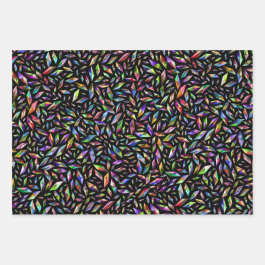 Golden Confetti en multikleuren Pareltjes Inpakpapier Vel (Voorkant 3)