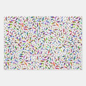 Golden Confetti en multikleuren Pareltjes Inpakpapier Vel (Voorkant 2)