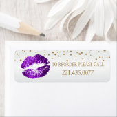 Golden Confetti en Paarse lips 2 - Reorder Etiket (Insitu)