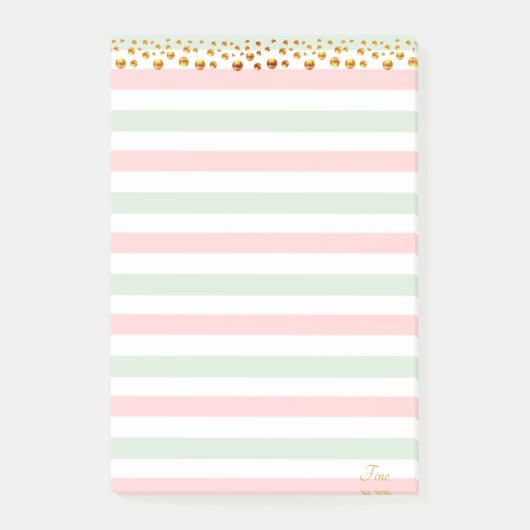 Golden Confetti- en pastolkleuren op maat Post-it® Notes (Voorkant)