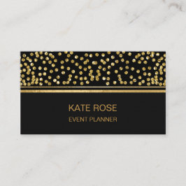Golden Confetti Glam Golden Black Vip Visitekaartje