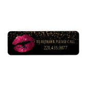Golden Confetti & Hot Pink Lips 2 - Reorder Etiket (Voorkant)