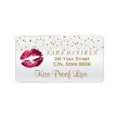 Golden Confetti & Hot Pink Lips Etiket (Voorkant)
