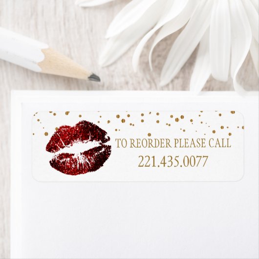 Golden Confetti & kaneel Lips 2 - Reorder Etiket (Insitu)