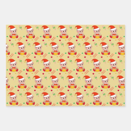 Golden Confetti, kerstmis, Nutcracker Inpakpapier Vel (Voorkant 2)