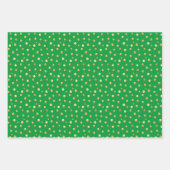 Golden Confetti op Golden, Green & Red Inpakpapier Vel (Voorkant 3)