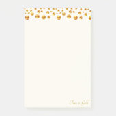 Golden Confetti op Ivory Post-it® Notes (Voorkant)
