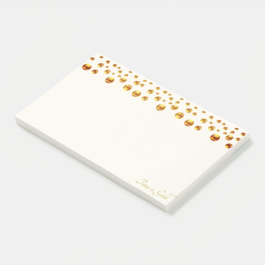 Golden Confetti op Ivory Post-it® Notes (Schuin)
