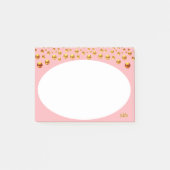 Golden Confetti op roze Post-it® Notes (Voorkant)