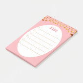 Golden Confetti op roze Post-it® Notes (Schuin)