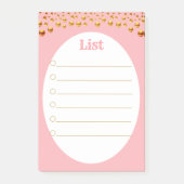 Golden Confetti op roze Post-it® Notes (Voorkant)