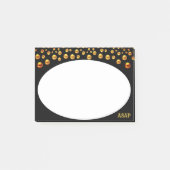Golden Confetti op zwart en wit Post_It Notes (Voorkant)