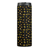 Golden Confetti op zwart Thermosbeker (Achterkant)