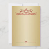 Golden confetti over de uitnodiging van de rode Pr (Achterkant)