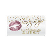 Golden Confetti & Pink Rose Lips - Reorder Etiket (Voorkant)