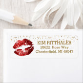 Golden Confetti & Red Lips - Adres Etiket (Insitu)