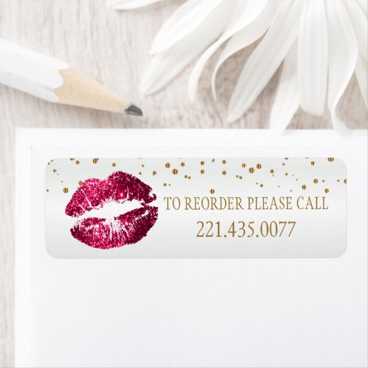 Golden Confetti & Roze Lips 2 - Reorder Etiket (Insitu)