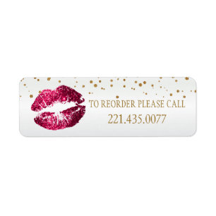 Golden Confetti & Roze Lips 2 - Reorder Etiket
