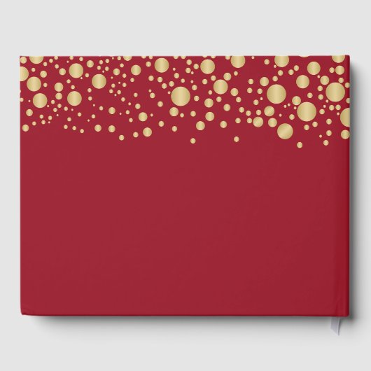 Golden Confetti Rozen 40ste bruiloft Jubileum Gastenboek (Achterkant)