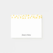 Golden Confetti Stippen Pattern Chic Custom Name Post-it® Notes (Voorkant)
