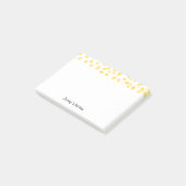Golden Confetti Stippen Pattern Chic Custom Name Post-it® Notes (Schuin)