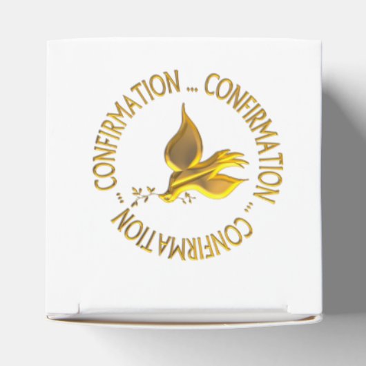 Golden Confirmation en Heilige Geest Bedankdoosjes (Bovenkant)