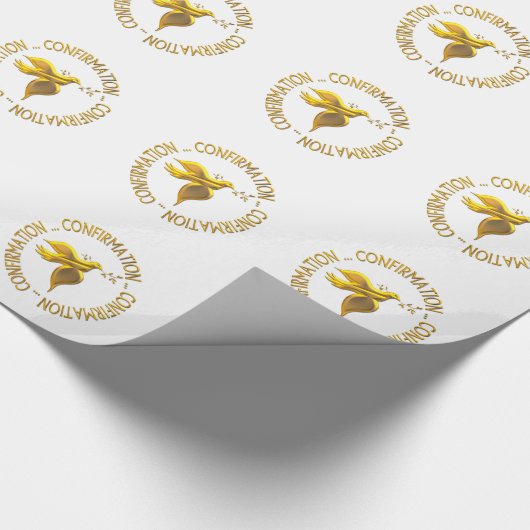 Golden Confirmation en Heilige Geest Cadeaupapier (Hoek)