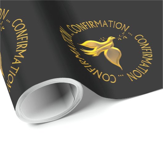 Golden Confirmation en Heilige Geest Cadeaupapier (Rol Hoek)